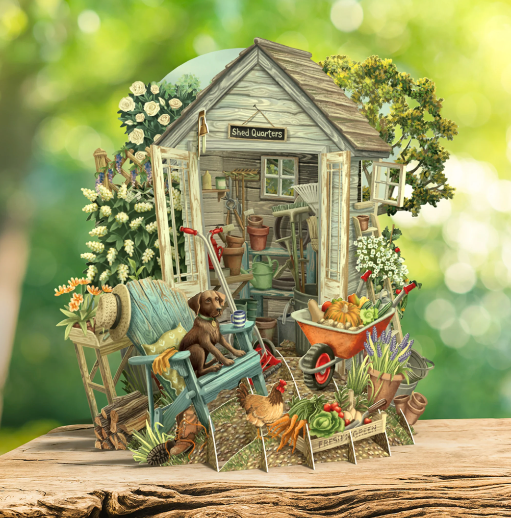 Shed Quarters - Top of the World Pop Up Greetings Card