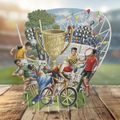 Sportsmen! - Top of the World Pop Up Greetings Card