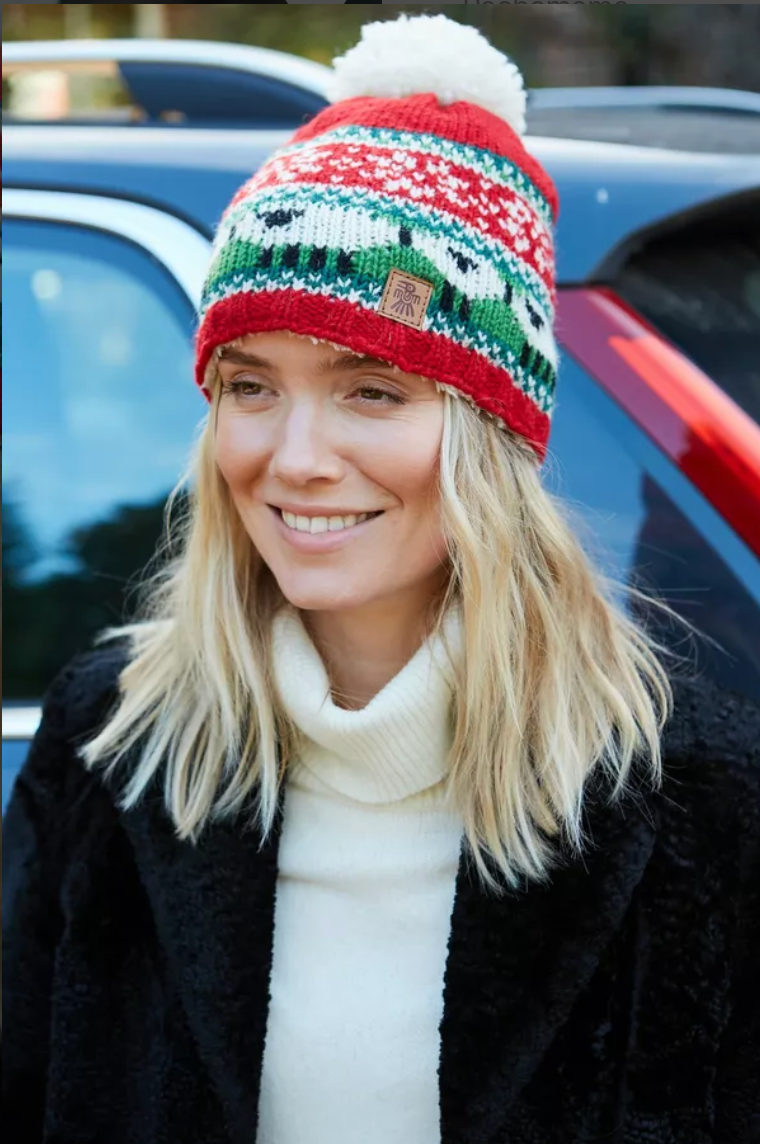 Welsh Sheep bobble hat