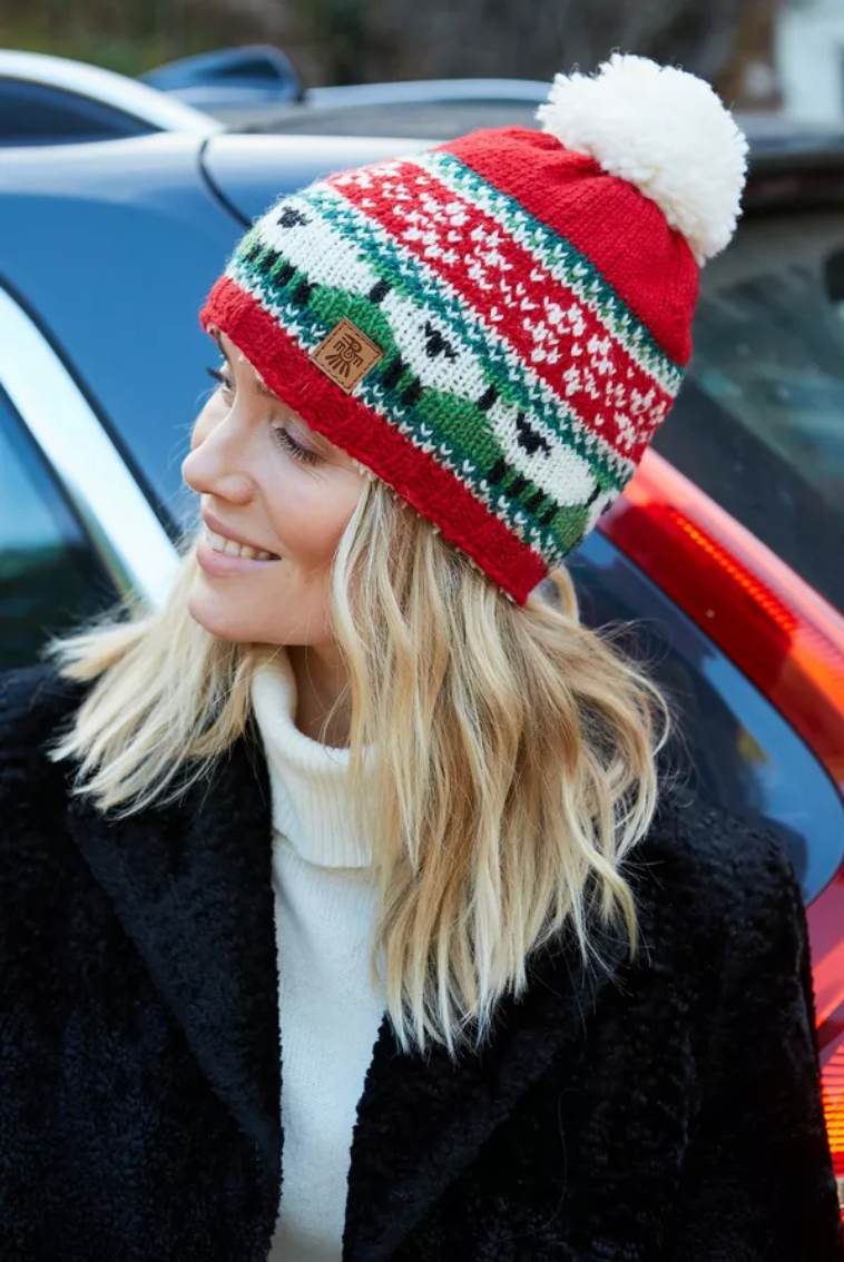 Welsh Sheep bobble hat