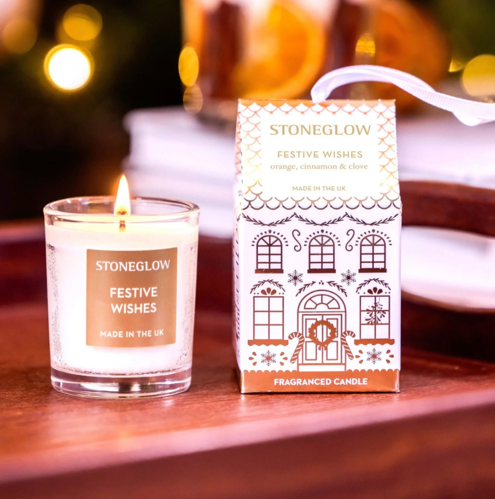 Seasonal - Festive Wishes - Orange, Cinnamon & Clove Scented Votive Candle (65 x 55mm)