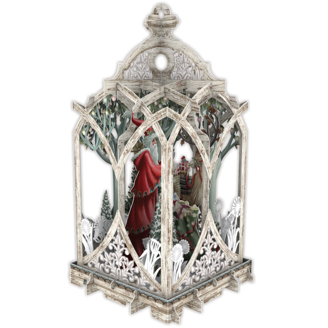 White Lantern - 3D Pop Up Christmas Card