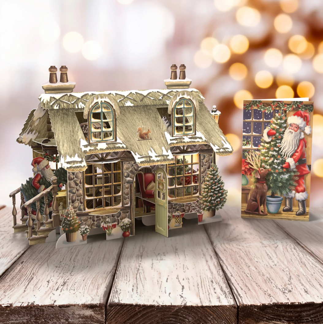 Cosy Christmas Cottage - 3D Pop Up Christmas Card