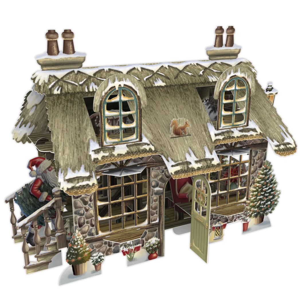 Cosy Christmas Cottage - 3D Pop Up Christmas Card