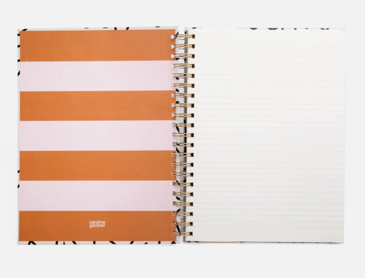 Mono Outline Hearts Spiral A4 Hardback Notebook
