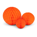 Honeycomb Ball Trio: Bright Orange