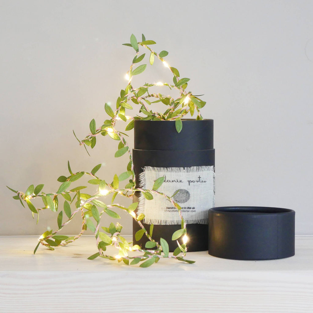Handmade Leaf Fairy Lights - Green: 2m (battery)