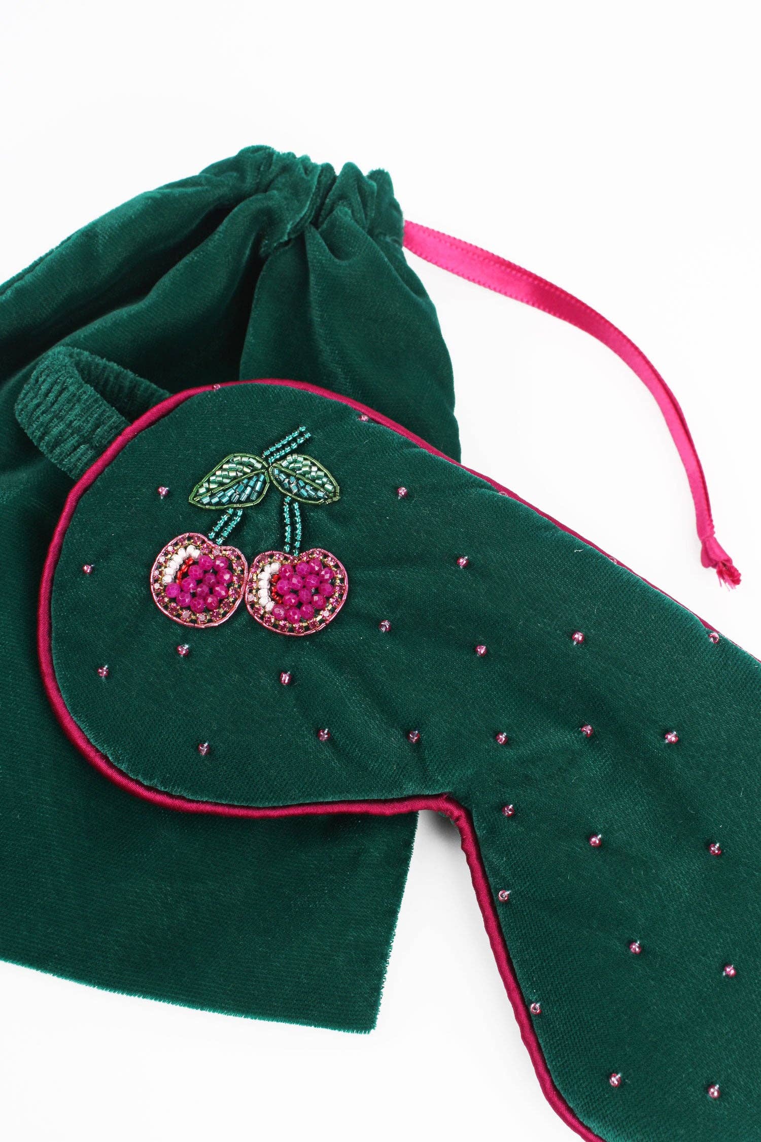 CHERRY EYE SLEEP MASK WITH BAG