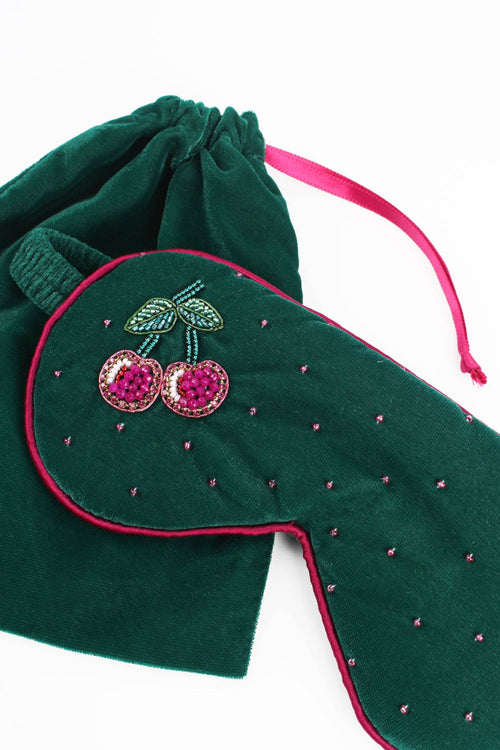 CHERRY EYE SLEEP MASK WITH BAG