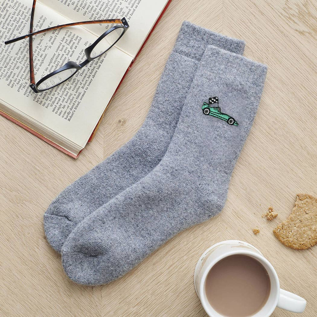 Motorsport Racing Car Wool Socks : Red
