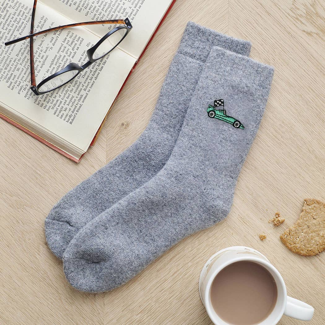 Motorsport Racing Car Wool Socks : Red