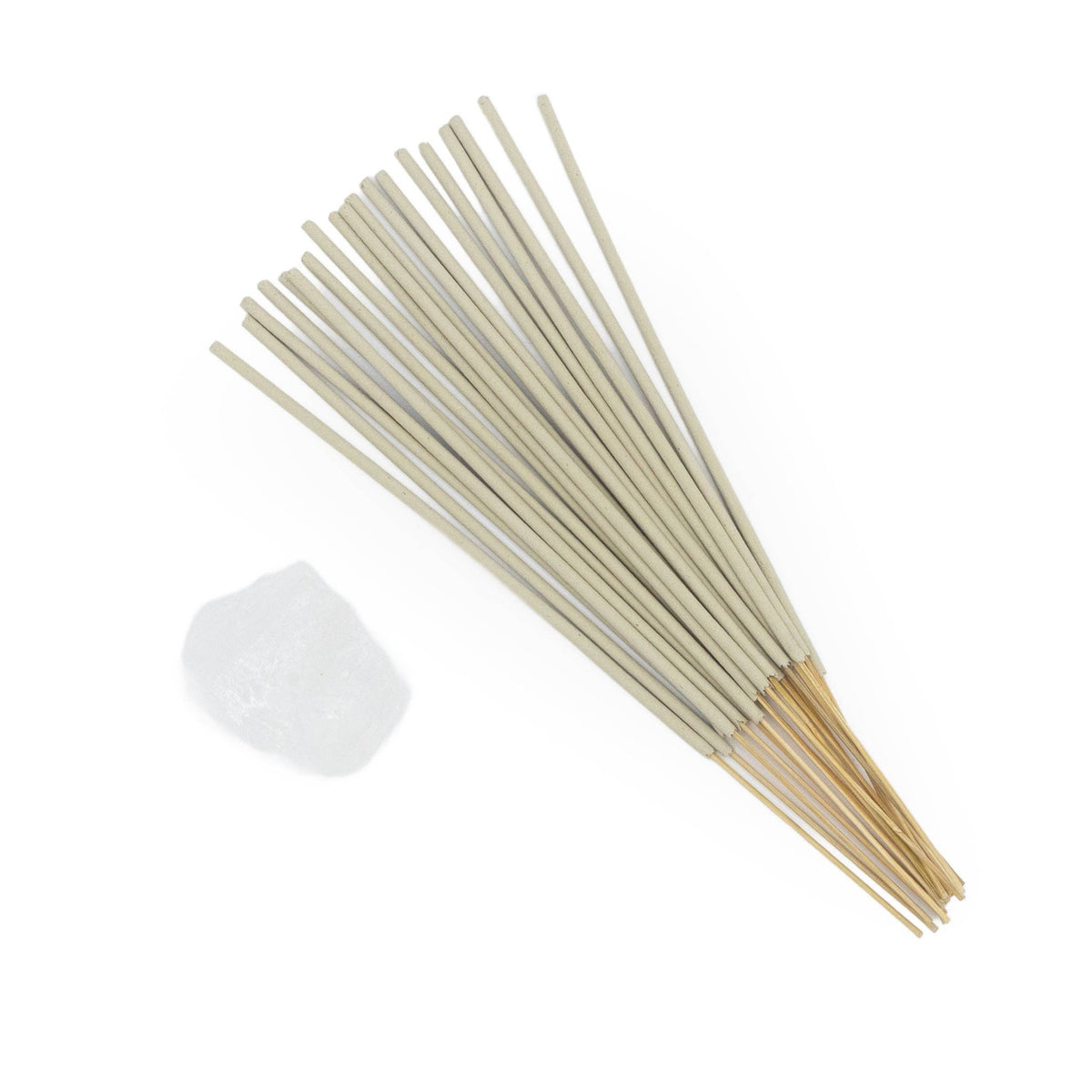 Clarity Incense and Crystal Holder - White Jasmine Scent with Clear Quartz Crystal