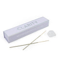 Clarity Incense and Crystal Holder - White Jasmine Scent with Clear Quartz Crystal