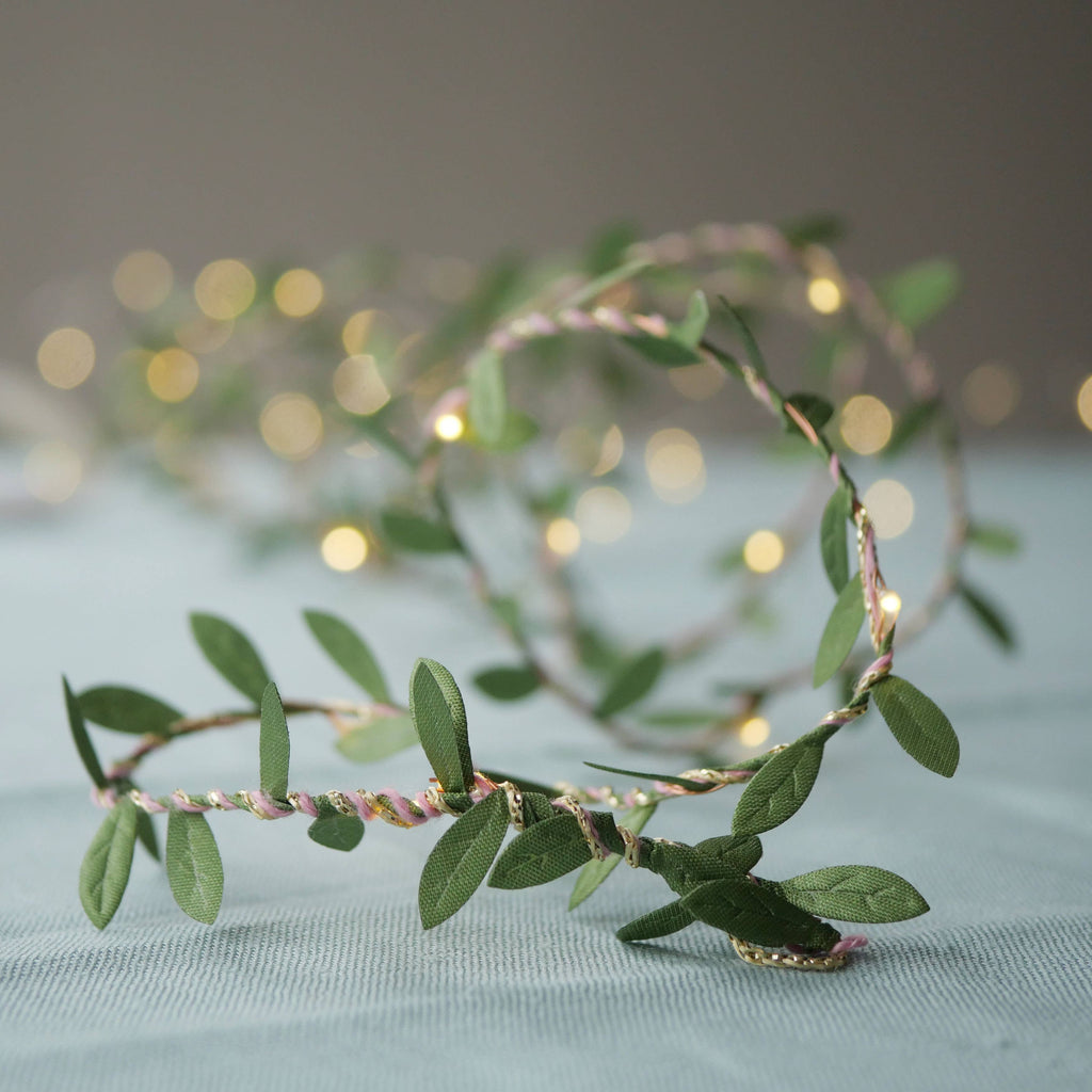 Handmade Leaf Fairy Lights - Green: 2m (battery)