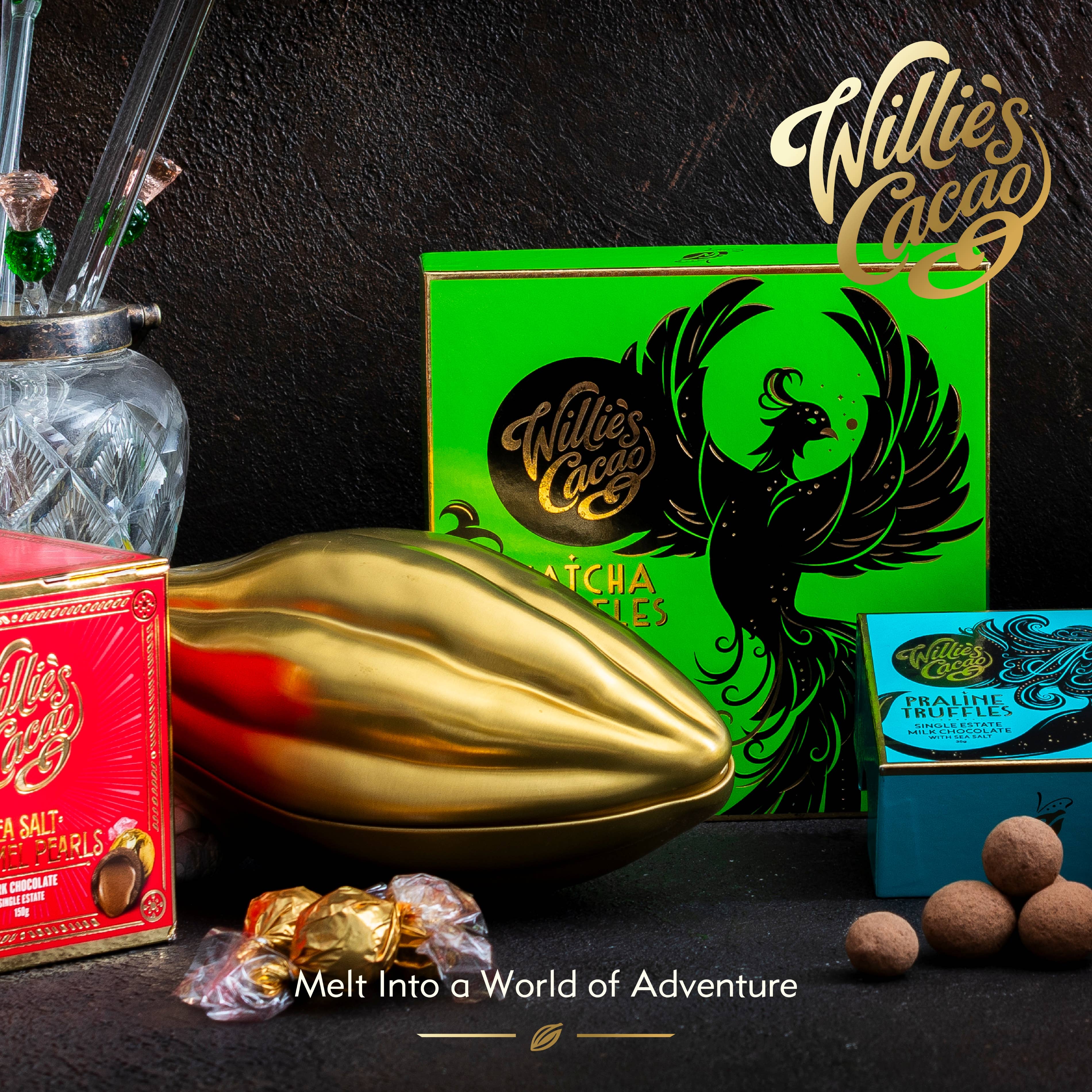 Dark Chocolate Praline Truffles w. Sea Salt. Vegan. x16 110g