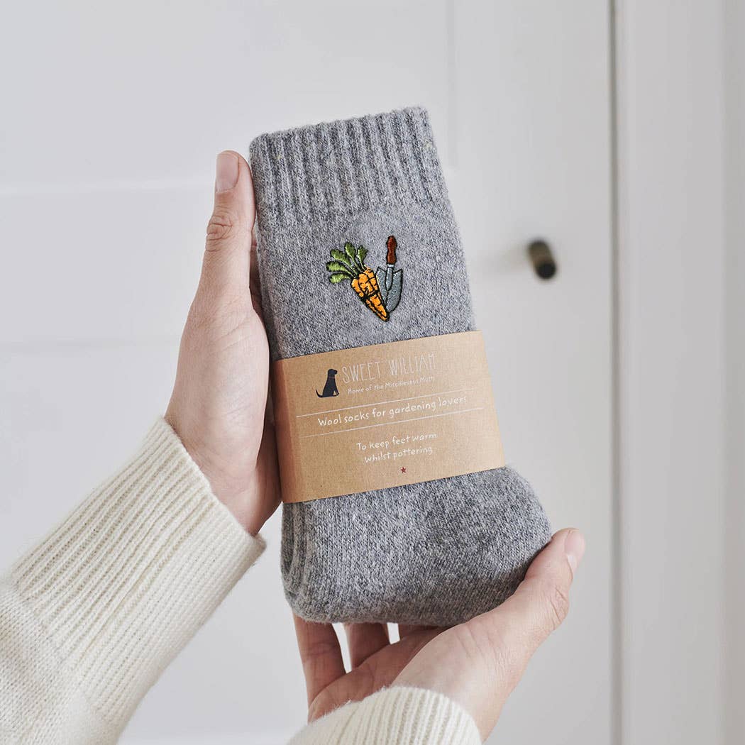 Carrot & Trowel Gardening Wool Socks