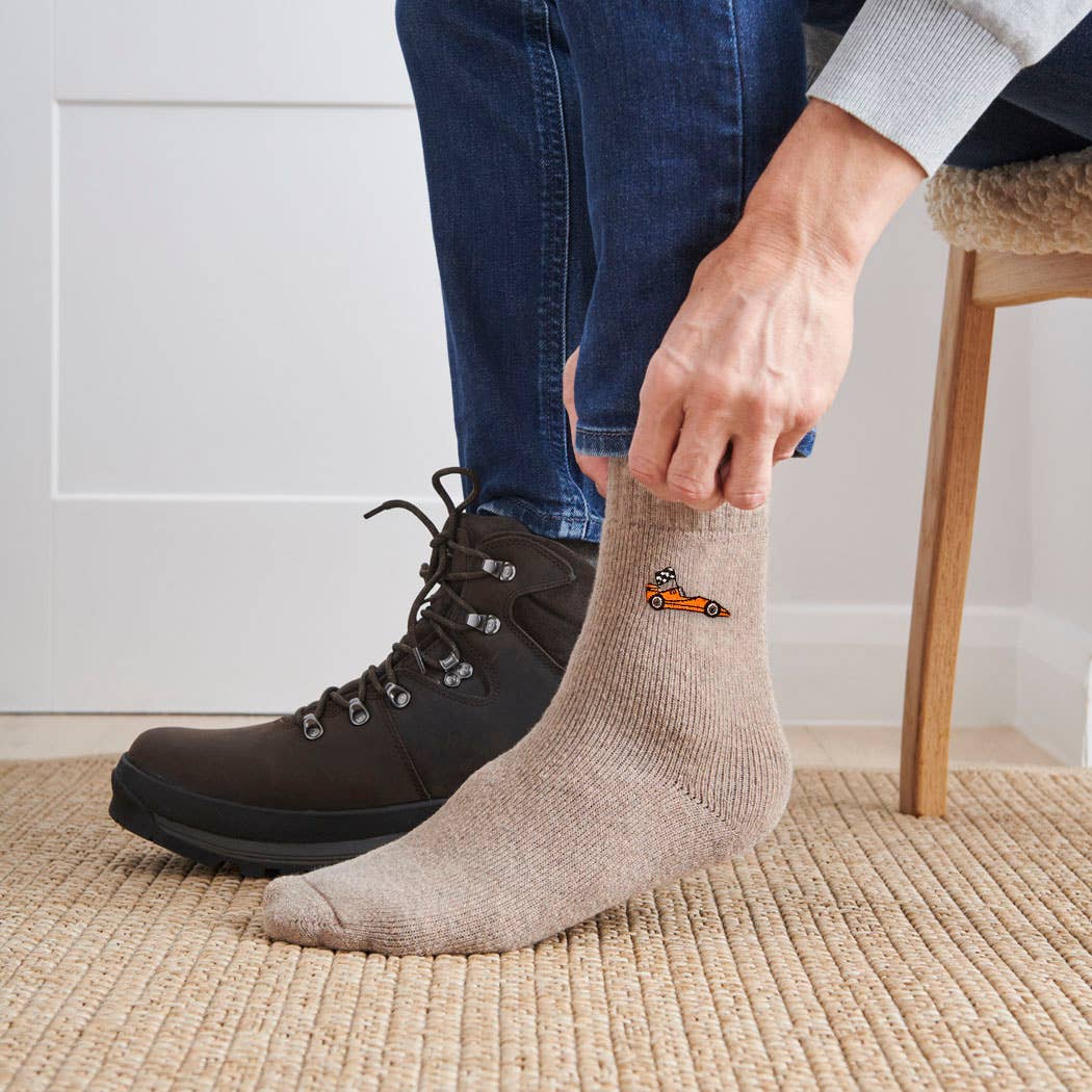Motorsport Racing Car Wool Socks : Red