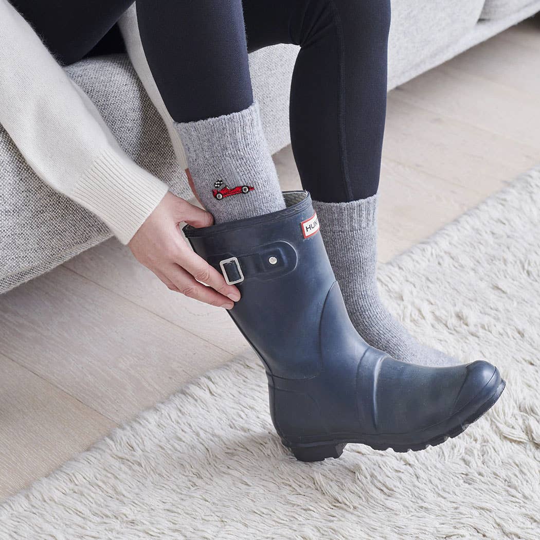 Motorsport Racing Car Wool Socks : Red