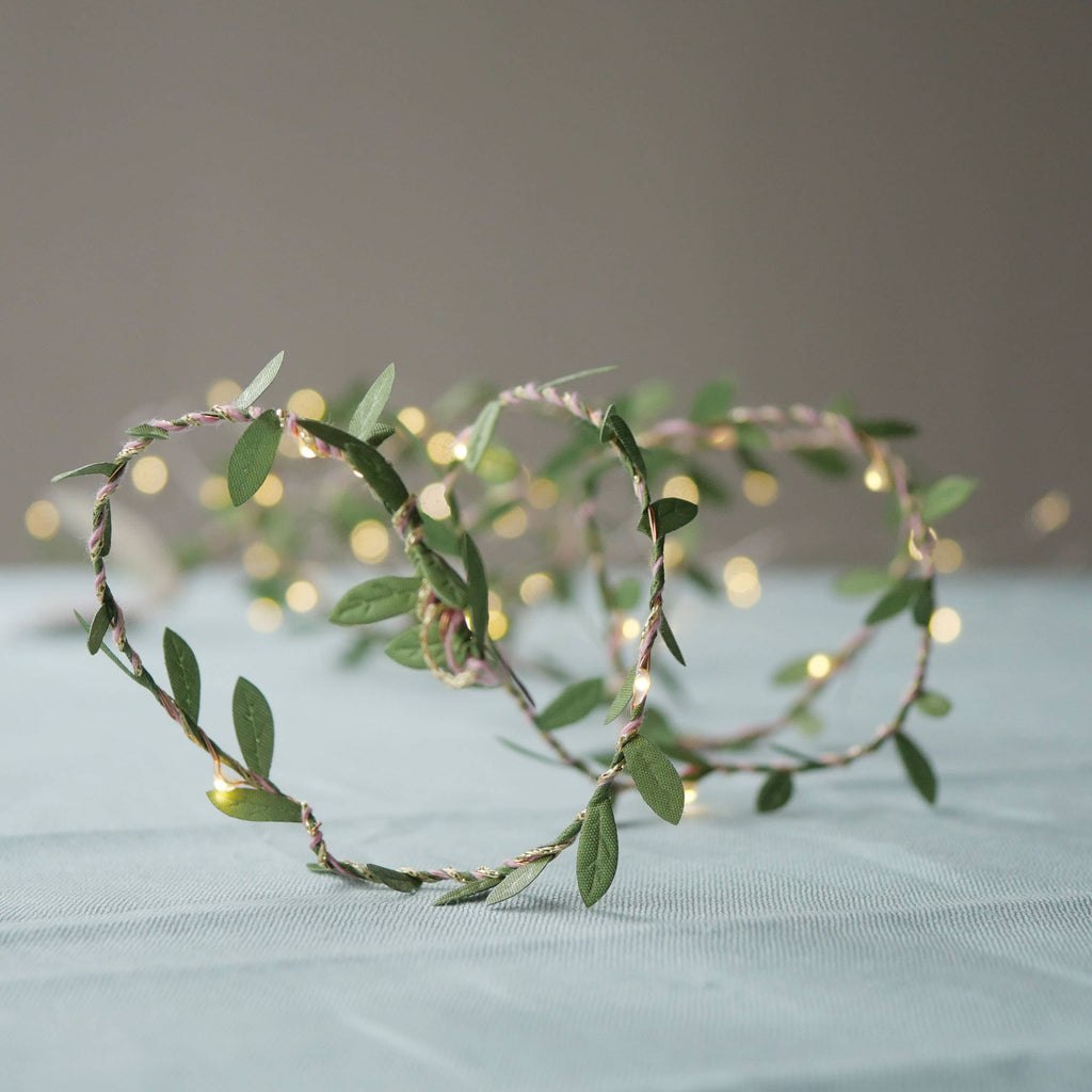 Handmade Leaf Fairy Lights - Green: 2m (battery)