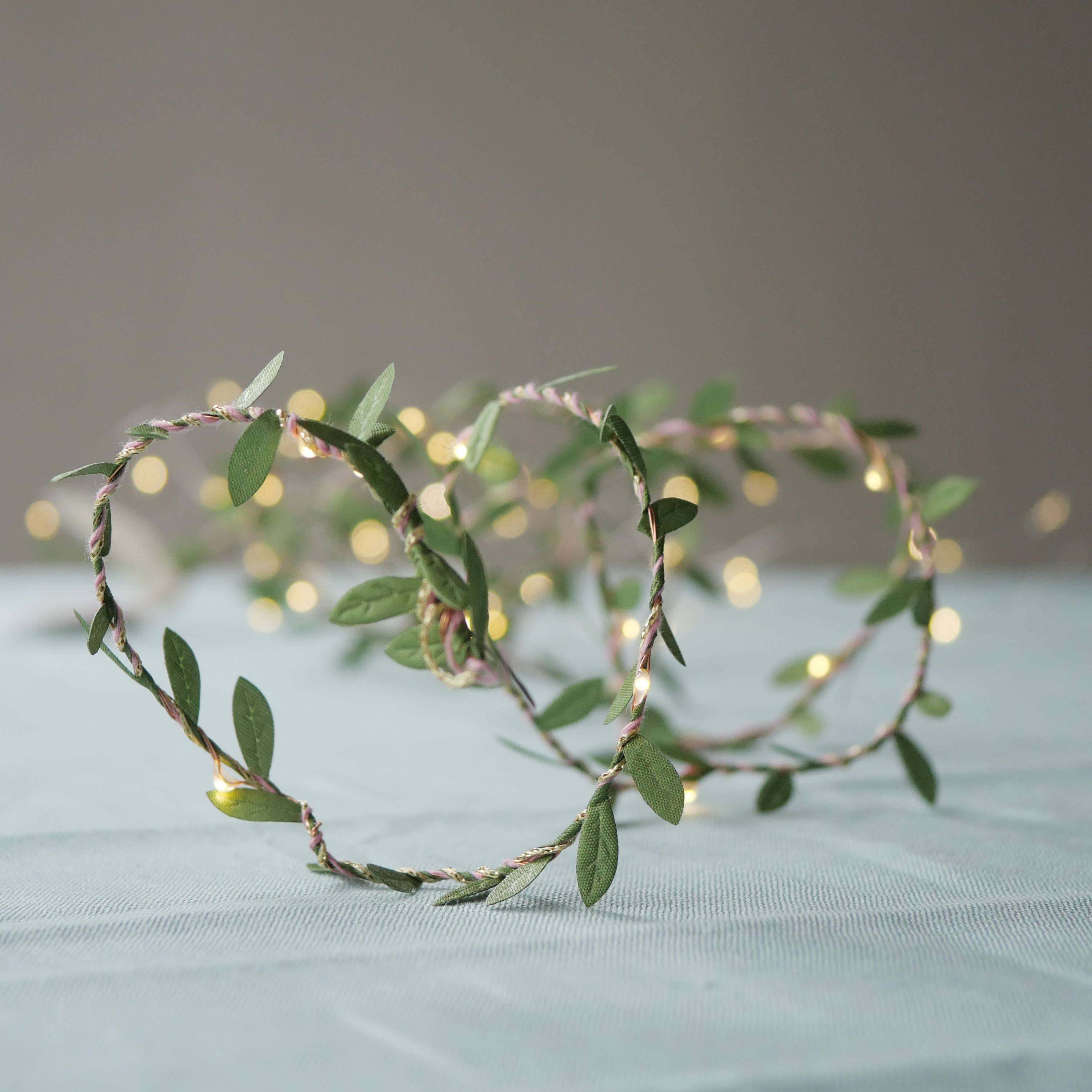 Handmade Leaf Fairy Lights - Green: 2m (battery)